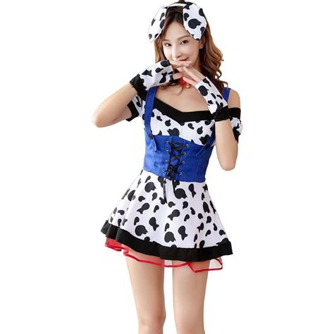 Us 43 99 Cute Cow Costume Cosplay Women Christmas Costume Adult