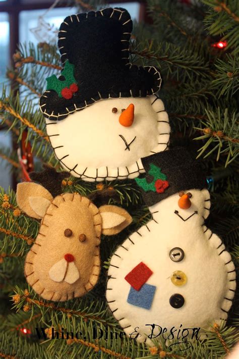 Whine, Dine and Design: Timeless Felt Christmas Ornaments