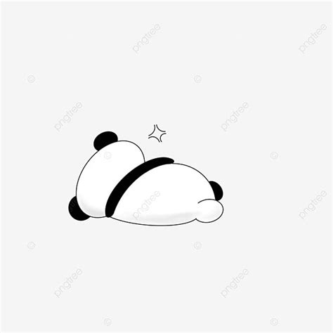 Cartoon Ręka Narysowana Słodki Zły Panda Kreskówka Dekoracyjny Wzór