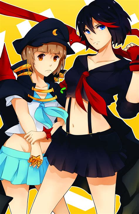 Ryuko And Mako Kill La Kill Art Print 11x17 Poster Etsy