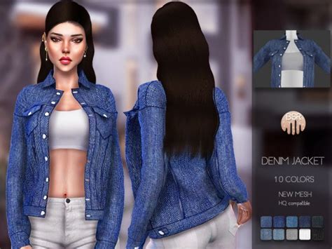 The Sims Resource Denim Jacket Bd119 By Busra Tr Sims 4 Downloads