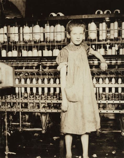 Hine Child Labor 1910 Na Young Spinner At A Cotton Mill In North