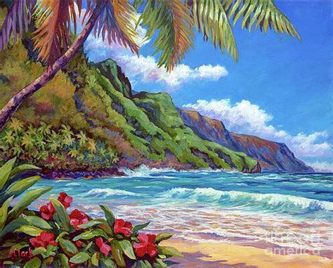 Palm Tree Painting Wave Ocean Painting X Beach Painting Hawaii