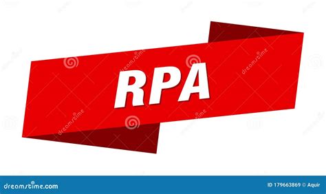Rpa Banner Template Rpa Ribbon Label Stock Vector Illustration Of