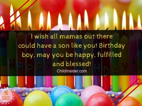 Besides this, she would even share birthday … 50 Best Birthday Quotes & Wishes for Son from Mother ...