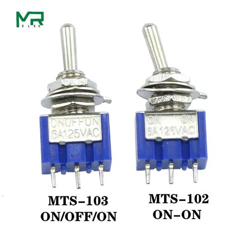 Pcs Toggle Switch MTS ON OFF ON PDT MTS ON ON Pin A VAC A VAC Mini Switch