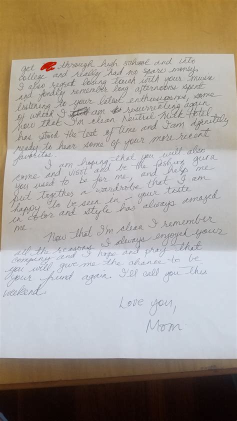 My Mom Writes Shitty Amends Letters The Something Awful Forums