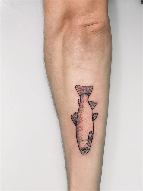 If you want one that pops off the wall more, there's the 1.50. A rainbow trout I got last night. Tattooed by Christopher ...
