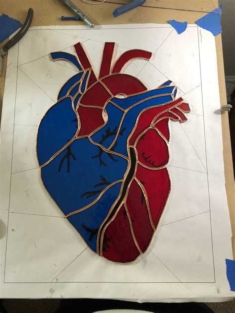 Stained Glass Anatomical Heart Imgur Stained Glass Tattoo Stained Glass Crafts Stained