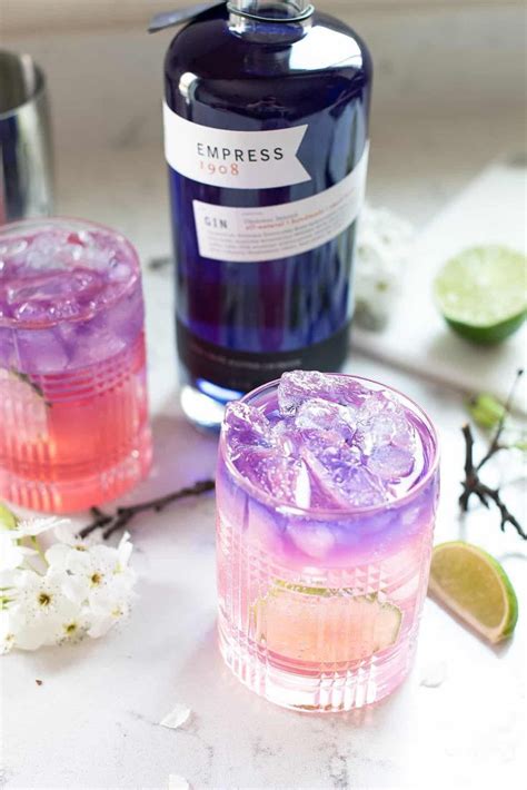 Spring Fling Cocktail With Empress Gin Recipe Gin Cocktails Gin Recipes Pretty Drinks