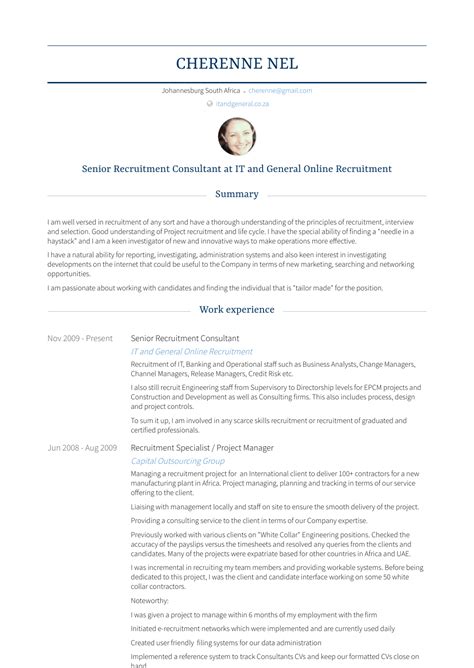 Recruitment Consultant Resume Samples And Templates Visualcv