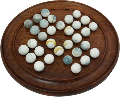 Indian Handmade Wood Marble Solitaire Set Everything Needed To Play