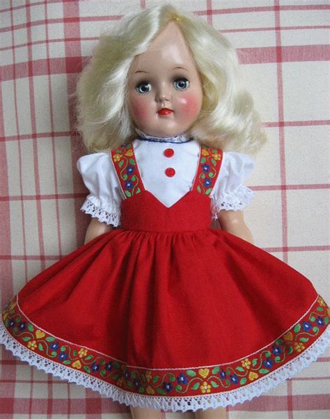Red Tyrolean Dress For Inch P Ideal Toni Doll One Of A Kind