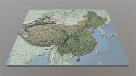 Raised Relief Map Of China All In One Photos