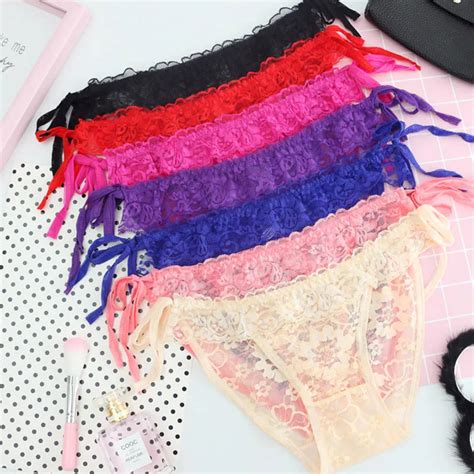 Sexy Women Underwear Lady Lace Briefs Sexy Panties Ultra Thin Lace Low