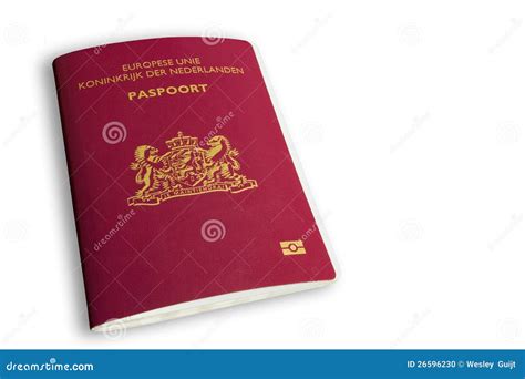 Na Biel Holenderski Paszport Zdjęcie Stock Obraz złożonej z holender