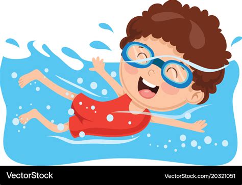 Of A Kid Swimming Royalty Free Vector Image Vectorstock