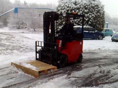 forklift snow plow youtube