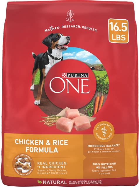 Purina One Natural Smartblend Chicken And Rice Formula Dry Dog Food 165