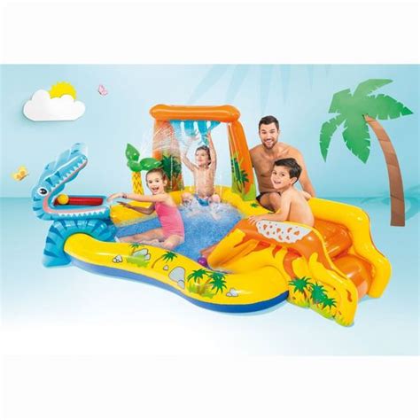 intex dinosaur inflatable pool play center in the swim