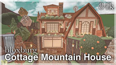 Bloxburg Cottage Mountain House Speedbuild Exterior Youtube