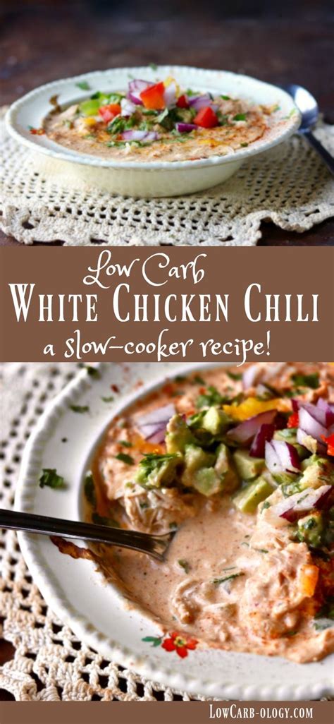 Quick and easy chicken recipes don't have to compromise flavor or nutrients. White Chicken Chili: Creamy Low-Carb Goodness - lowcarb-ology