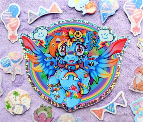 Decora Rainbow Dash Glitter Sticker — Weasyl