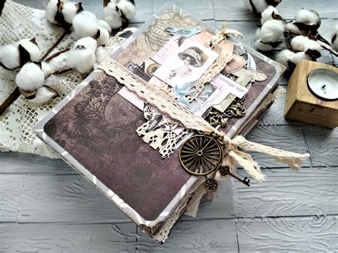 Vintage Junk Journals For Sale Handmade Time Theme Victorian Etsy