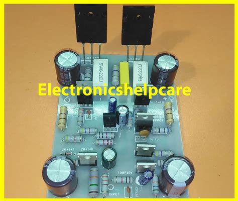 2sc5200 2sa1943 audio amplifier produces a high power output. 5200 And 1943 Amplifier Circuit