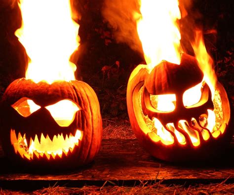 Flaming Halloween Jack O Lanterns 6 Steps With Pictures