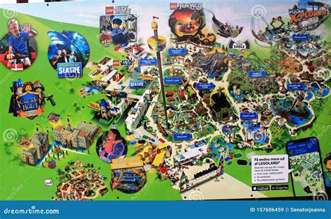 Mapa Da Legolândia Em Billund Dinamarca Imagem De Stock Editorial