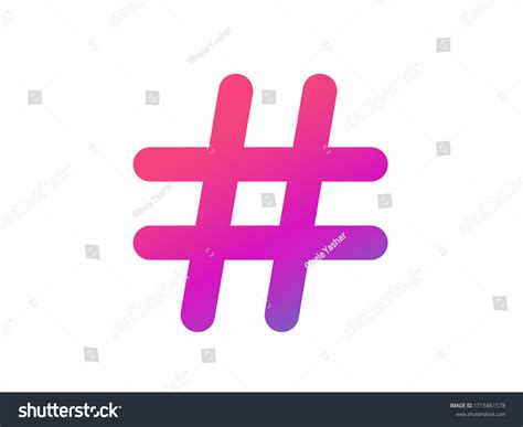Hashtag Icon Hashtag Vector Logo Stock Vector Royalty Free 1715861578