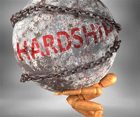 Hardship And Hardship In Life Pictured By Word Hardship As A Heavy