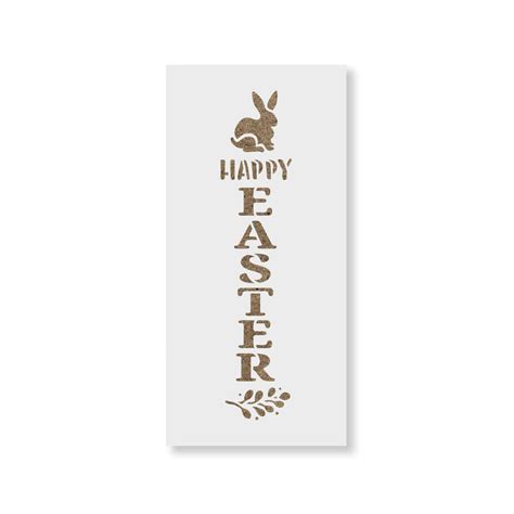 Happy Easter Vertical Sign Stencil