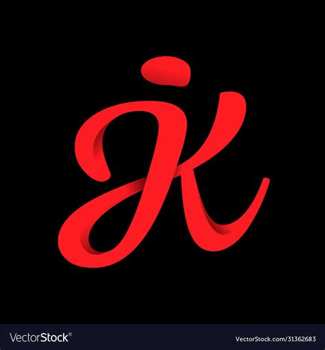 Letter Jk Logo Design Template Royalty Free Vector Image