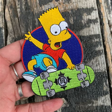 Bart Simpson Skateboarding Patch Boardwalk Vintage