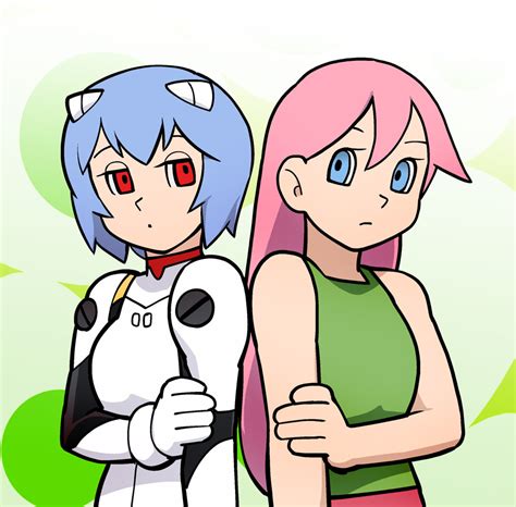 Ayanami Rei And Riruru Neon Genesis Evangelion And 2 More Drawn By