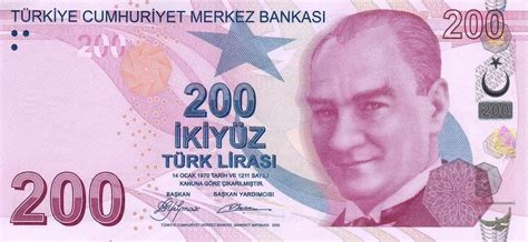 Banknote Index Turkey 200 Lira P227