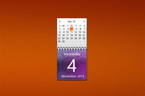 Aero X Purple Clock And Calendar Windows 10 Gadget Win10gadgets