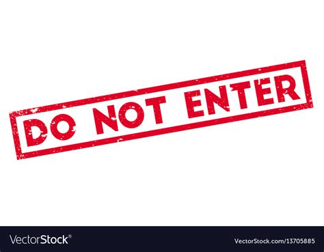 Do Not Enter Rubber Stamp Royalty Free Vector Image