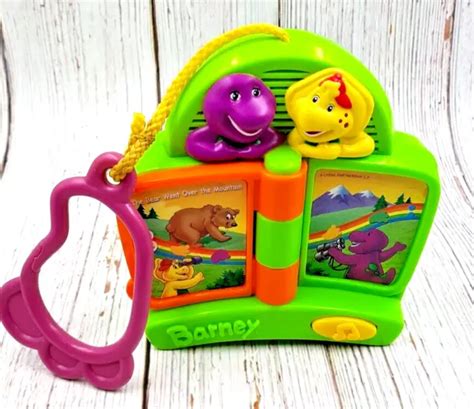Barney The Dinosaur Toy Mattel Musical 2002 Plays 2 Songs Hangs Baby