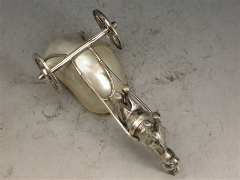 Edwardian Novelty Silver Donkey Pulling A Cart Pin Cushion By Spurrier
