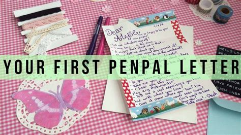 Your First Penpal Letter ️ 💌 Youtube