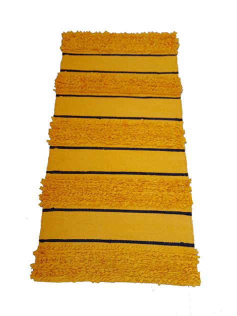 Eco Friendly Rag Rug Cotton Shaggy Yellow Bazaar Misr بازار مصر Cairo