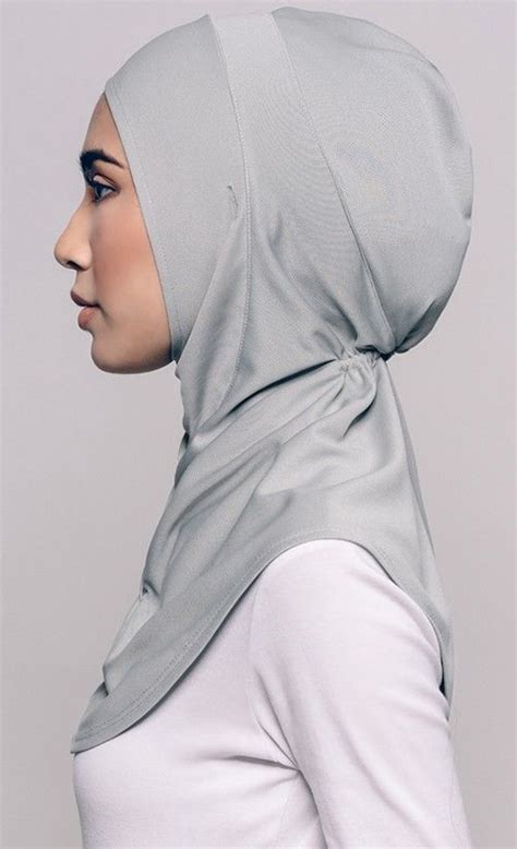 Najwaa Sport Fit Hijab In Grey Fashionvalet Sports Hijab Hijab