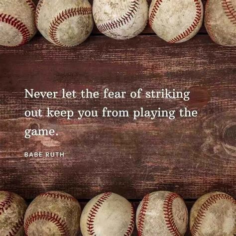 Download Baseballs With The Quote Never Let The Fear Of Striking Out Keep You From Playing The