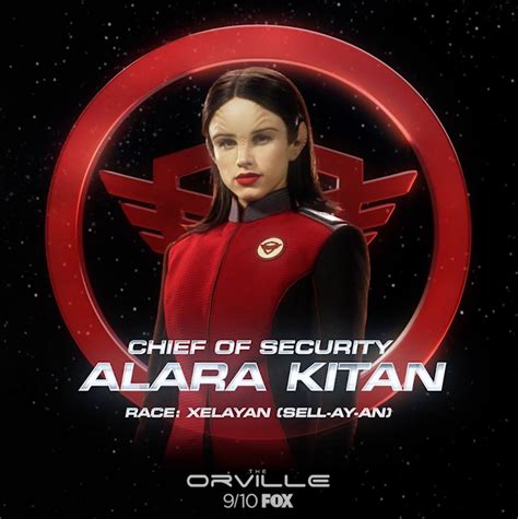 alara kitan chief of security aboard the orville race xelayan she s bringing the 💪 to the