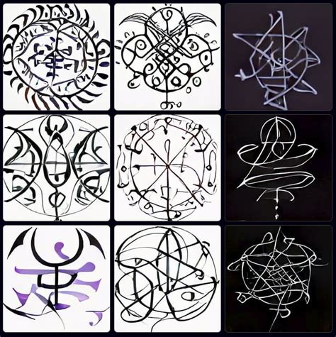 Sigils Made By Ai Chaos Magick Psionics And Technology Become A