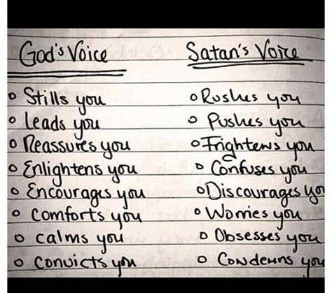 Gods Voice Vs Satans Voice Inspirational Quotes Words Cool Words