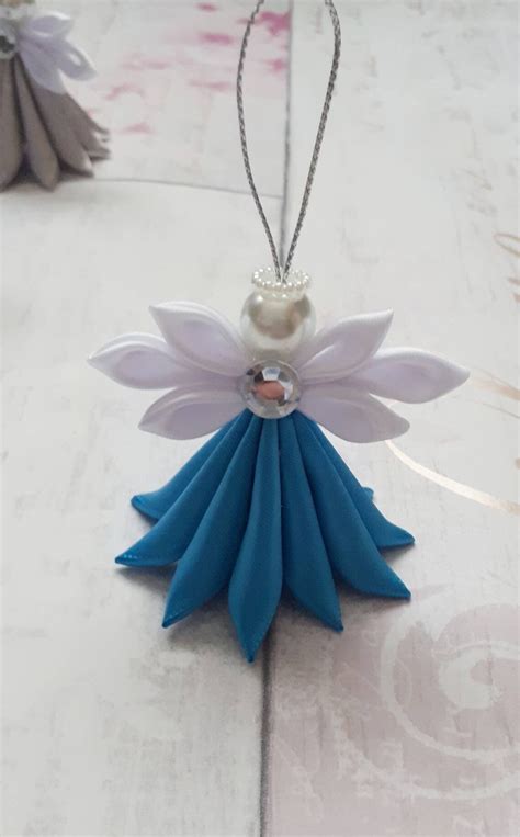 Kanzashi Angel Christmas Angel Christmas Angel Decorations Etsy